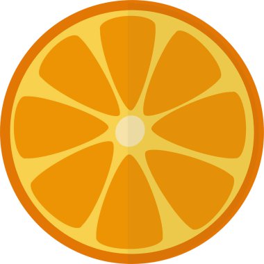 Turuncu turunçgil. Web simgesi basit illüstrasyon