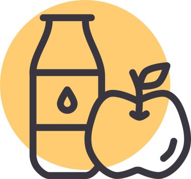 Meyve suyu. Web simgesi basit illüstrasyon