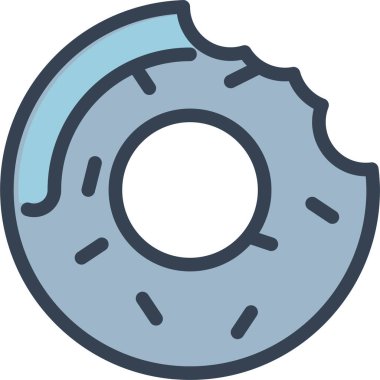 donut. Web simgesi basit illüstrasyon 