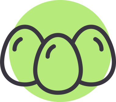 Yumurta web simgesi, basit vektör illüstrasyonu 