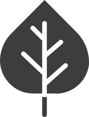 Yaprak. Web simgesi basit illüstrasyon