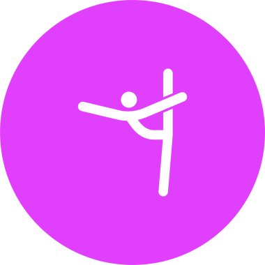 Jimnastik. Web simgesi basit illüstrasyon