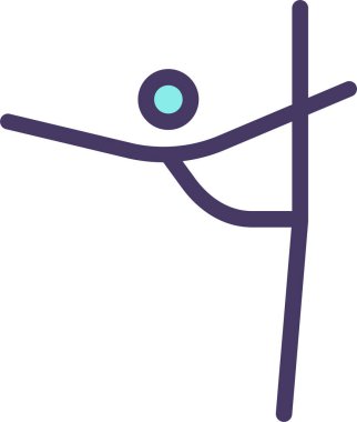 Jimnastik. Web simgesi basit illüstrasyon