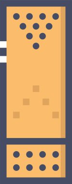 Bowling web simgesi basit illüstrasyon