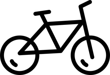 Bisiklet ikonu. Web için bisiklet vektör simgesinin basit illüstrasyonu 