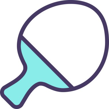 Tenis raketi simgesi, vektör illüstrasyonu 