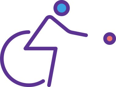 Bir tenis oyuncusu simgesinin vektör çizimi