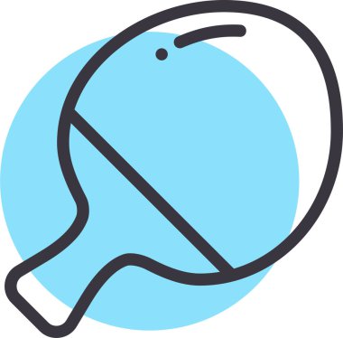 Tenis raketi simgesi, vektör illüstrasyonu 