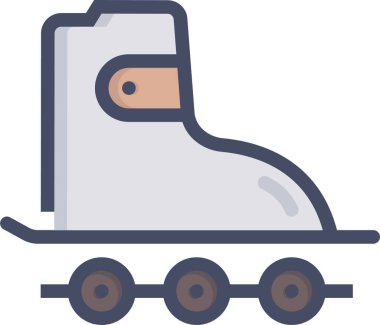 Paten kayın. Web simgesi basit illüstrasyon