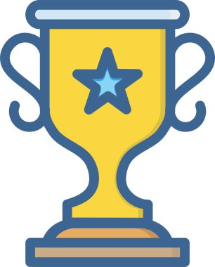 Kupa. Web simgesi basit illüstrasyon