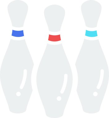 bowling. Web simgesi basit illüstrasyon