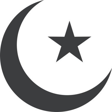 hilal ay vektör simgesi, basit tasarım