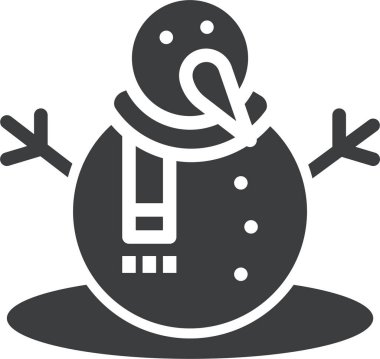 Kardan adam. Web simgesi basit illüstrasyon