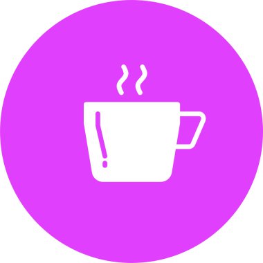 Kahve. Web simgesi basit illüstrasyon 