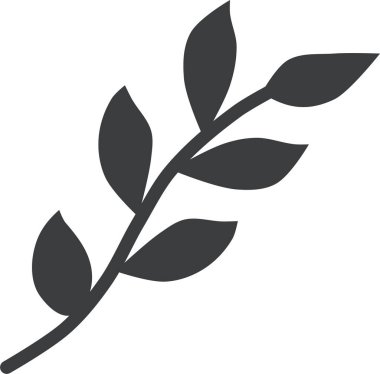 Yaprak. Web simgesi basit illüstrasyon
