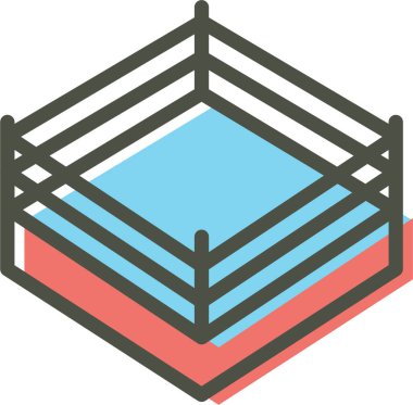 Boks ringi simgesinin vektör illüstrasyonu