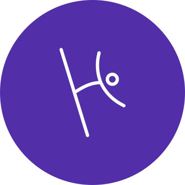 Jimnastik. Web simgesi basit illüstrasyon