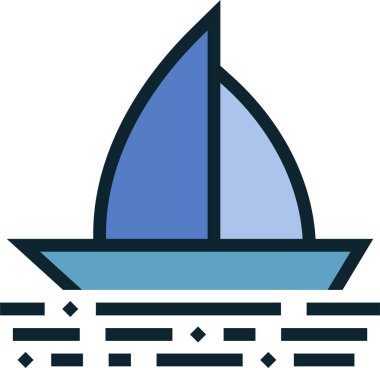 Tekne. Web simgesi basit illüstrasyon