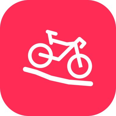 Bisiklet ikonu. Web için bisiklet vektör simgesinin basit illüstrasyonu 