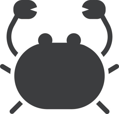 Yengeç. Web simgesi basit illüstrasyon   