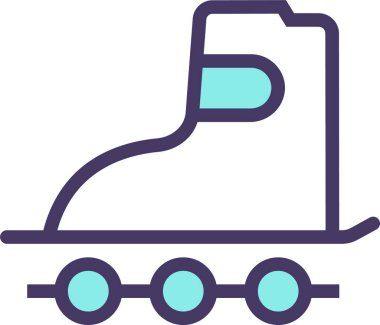 Paten kayın. Web simgesi basit illüstrasyon