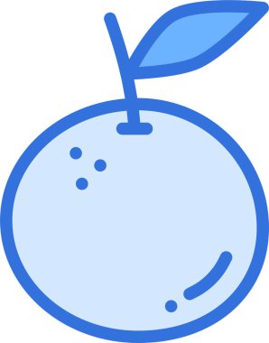 Turuncu turunçgil. Web simgesi basit illüstrasyon