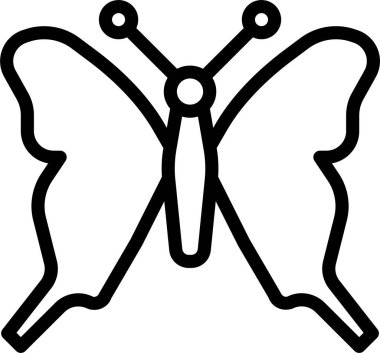 Kelebek. Web simgesi basit illüstrasyon