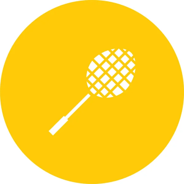 Bádminton Icono Web Ilustración Simple — Vector de stock