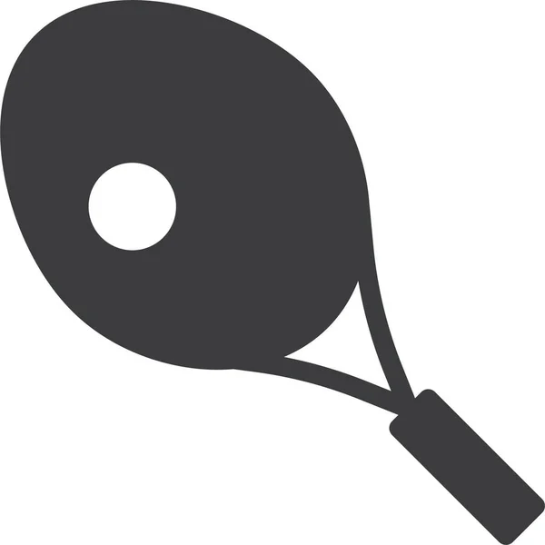 Tenisz Ütő Web Ikon Egyszerű Vektor Tervezés — Stock Vector