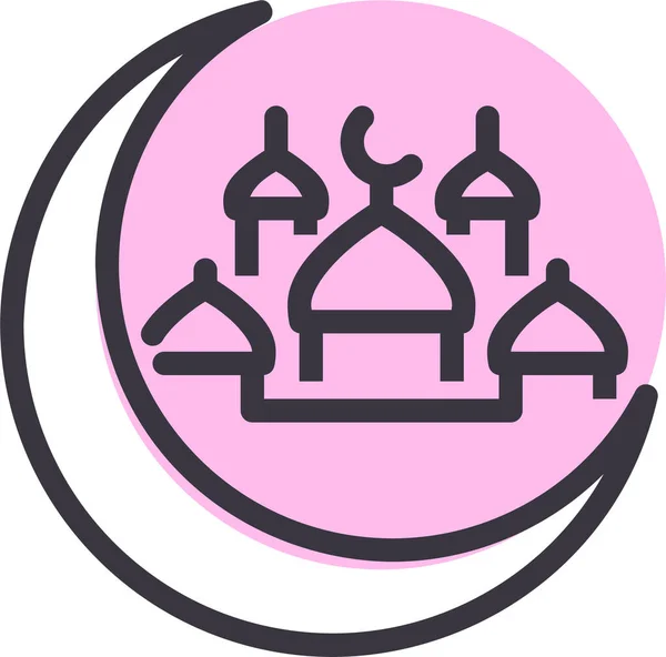 Mosque Web Icon Simple Design — Stock Vector