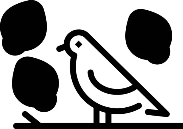 Kuş Web Simgesi Basit Illüstrasyon — Stok Vektör