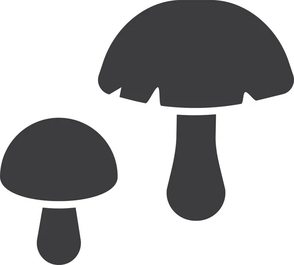 Champignon Icône Web Illustration Simple — Image vectorielle