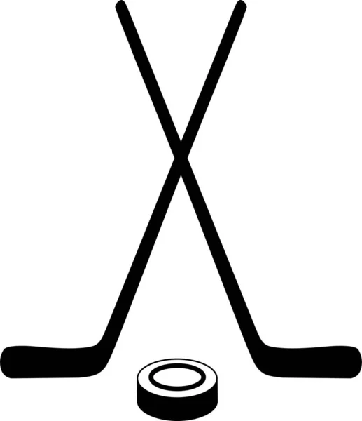 Ice Hockey Web Icon Simple Vector Illustration — Stock Vector