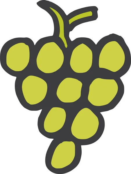 Grapes Icon Vector Illustration — Stock Vector