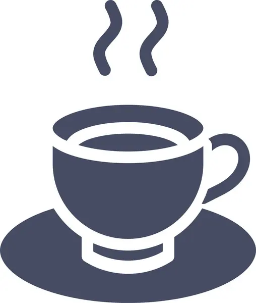 Καφέ Web Εικονίδιο Απλή Απεικόνιση — Διανυσματικό Αρχείο