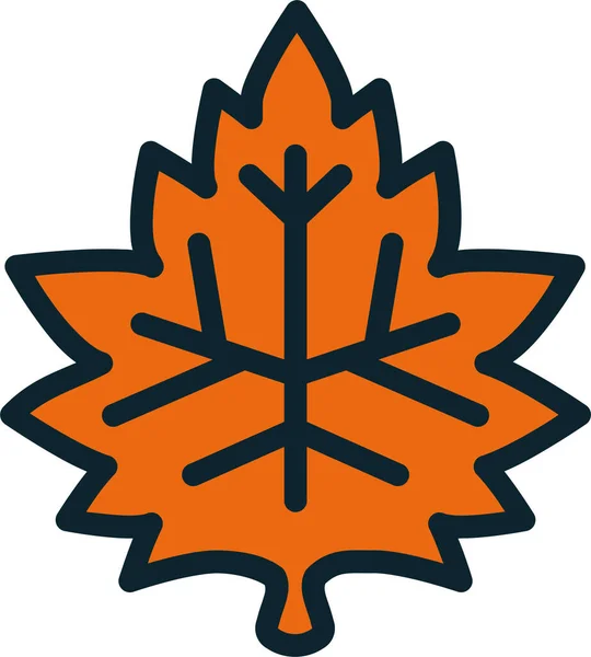 Autumn Leaf Web Icon — Stock Vector