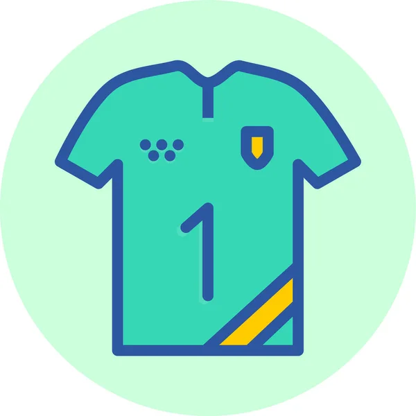 Football Shirt Web Icon Simple Design — Stock Vector