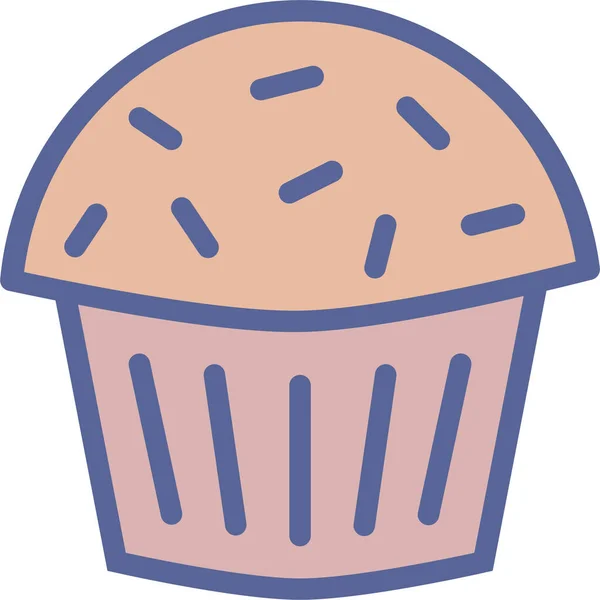 カップケーキだ Webアイコンシンプルなイラスト — ストックベクタ