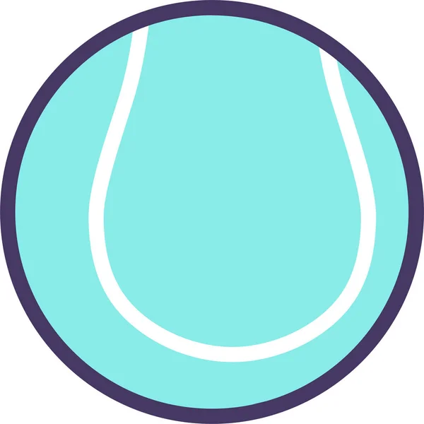 Tennis Ball Web Icon Simple Vector Illustration — Stock Vector