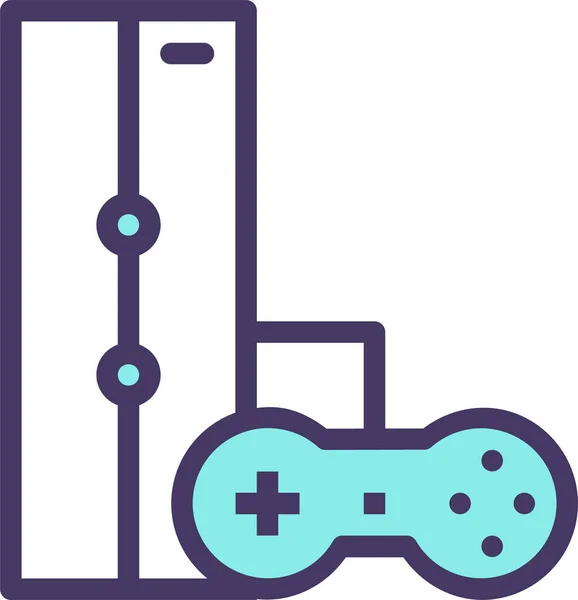 Consola Videojuegos Diseño Simple — Vector de stock