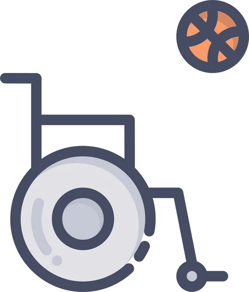Juegos Paralímpicos Icono Web Ilustración Simple — Vector de stock