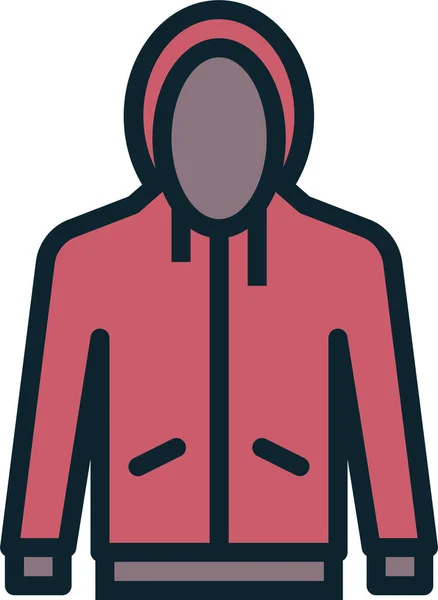 Sudadera Con Capucha Icono Web Vector Ilustración — Archivo Imágenes Vectoriales