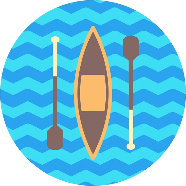 Canoe Web Icon Simple Illustration — Stock Vector