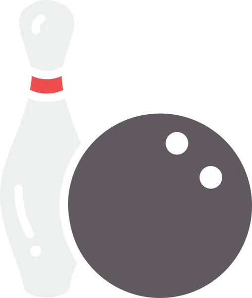 Bowling Web Symbol Einfache Illustration — Stockvektor