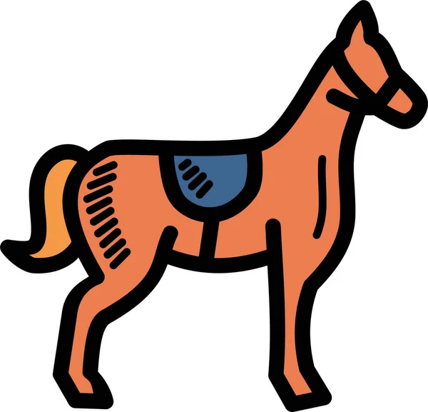 Een Paard Web Icoon Eenvoudige Illustratie — Stockvector
