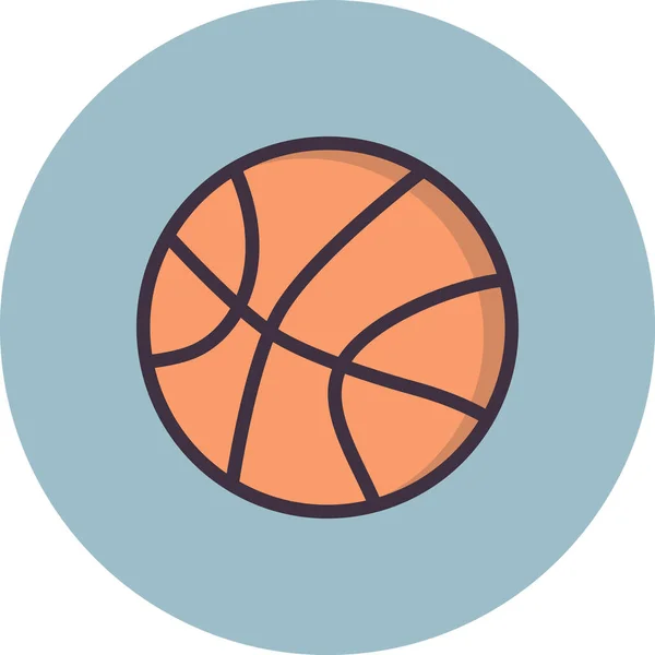 Basketbal Icoon Vector Illustratie — Stockvector