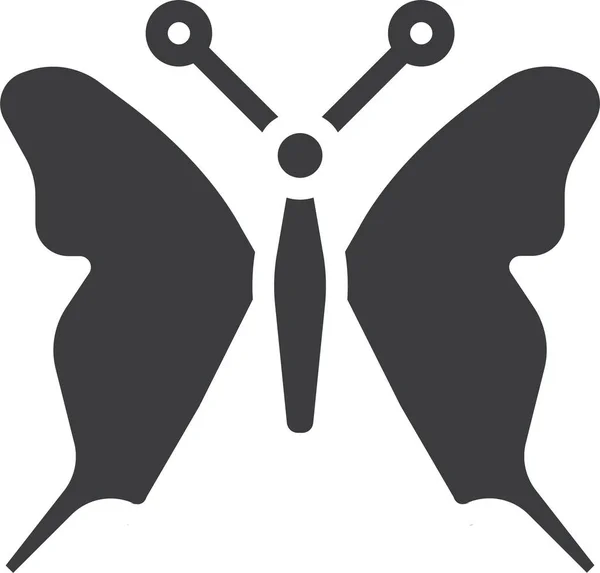 Mariposa Icono Web Ilustración Simple — Vector de stock