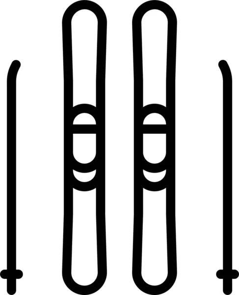Skifahren Web Symbol Einfache Illustration — Stockvektor