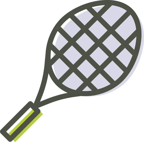 テニスラケットのウェブアイコンシンプルなベクトルイラスト — ストックベクタ