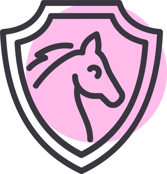Cavallo Icona Web Semplice Illustrazione — Vettoriale Stock